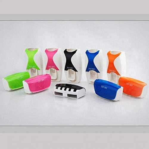 APAYA WallMounted Toothpaste Dispenser with Toothbrush Holder Automatic Squeezer Multicolour  - Image 3