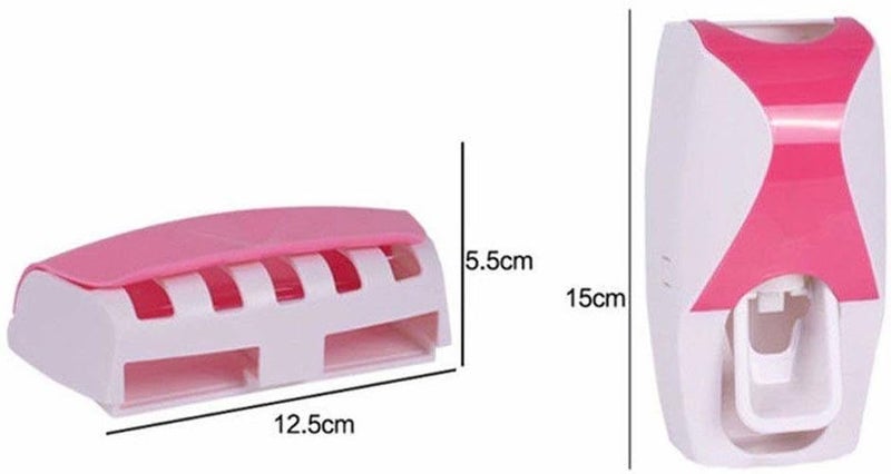 APAYA WallMounted Toothpaste Dispenser with Toothbrush Holder Automatic Squeezer Multicolour  - Image 5