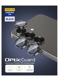 Remson Remson Optic Guard Camera Lens Protector Scratch Resistant Individual Lens Protector with Aluminum Alloy Ring Compatible for Samsung Galaxy S25 Plus - Black  - Image 5