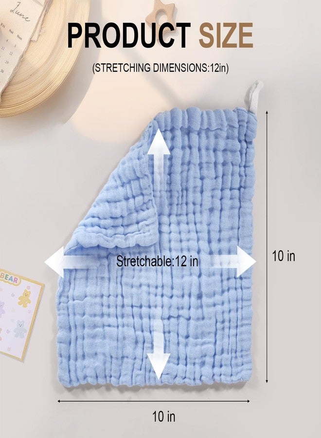 INFICRIME 6 Pack 100% Cotton Wash Cloth, Highly Absorbent and Soft Feel Face Towels, Reusable Cotton Washcloths for Sensitive Skin & Makeup Remover, 10 x 10 Inch, 6 Colors - Image 3