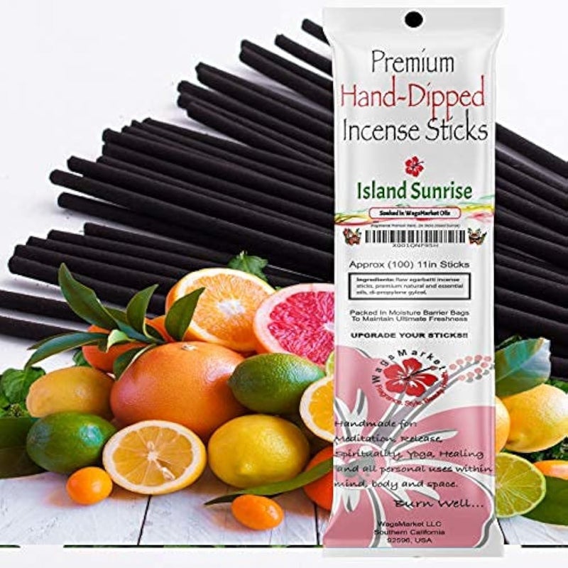 WagsMarket Island Sunrise Incense Sticks  Premium Hand Dipped 10011in Incense