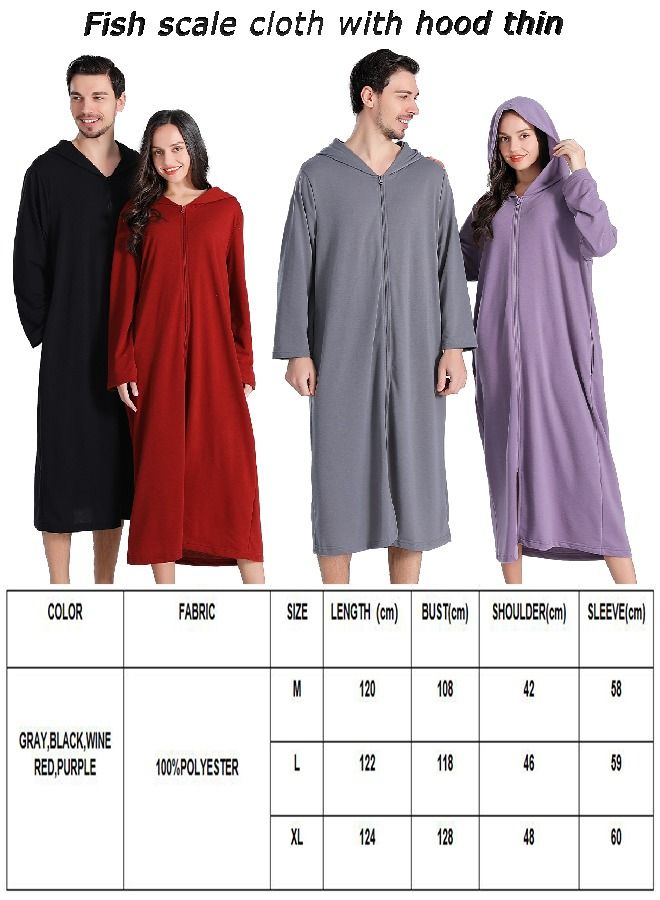 هومستر رداء حمام زيب - رداء منشفة يونيسكس ، سوبر ناعم ، ممتص للغاية ، وصديق للجلد 100٪ قطن - رداء حمام فندق سبا مثالي للاستخدام اليومي والهدايا - Image 4