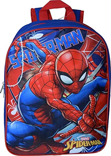 Ruz Spiderman 15" School Bag Backpack (Blue-Red) - Image 4