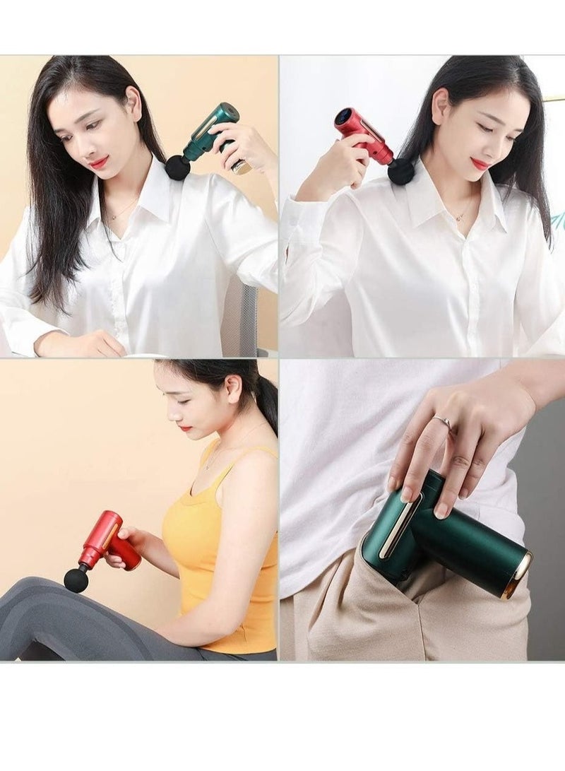 مسدس تدليك صغير لقرع الأنسجة العميقة، مسدس تدليك العضلات مع 6 سرعات جهاز تدليك، جهاز تدليك كهربائي محمول فائق الهدوء لتخفيف آلام الرقبة والظهر - Image 3