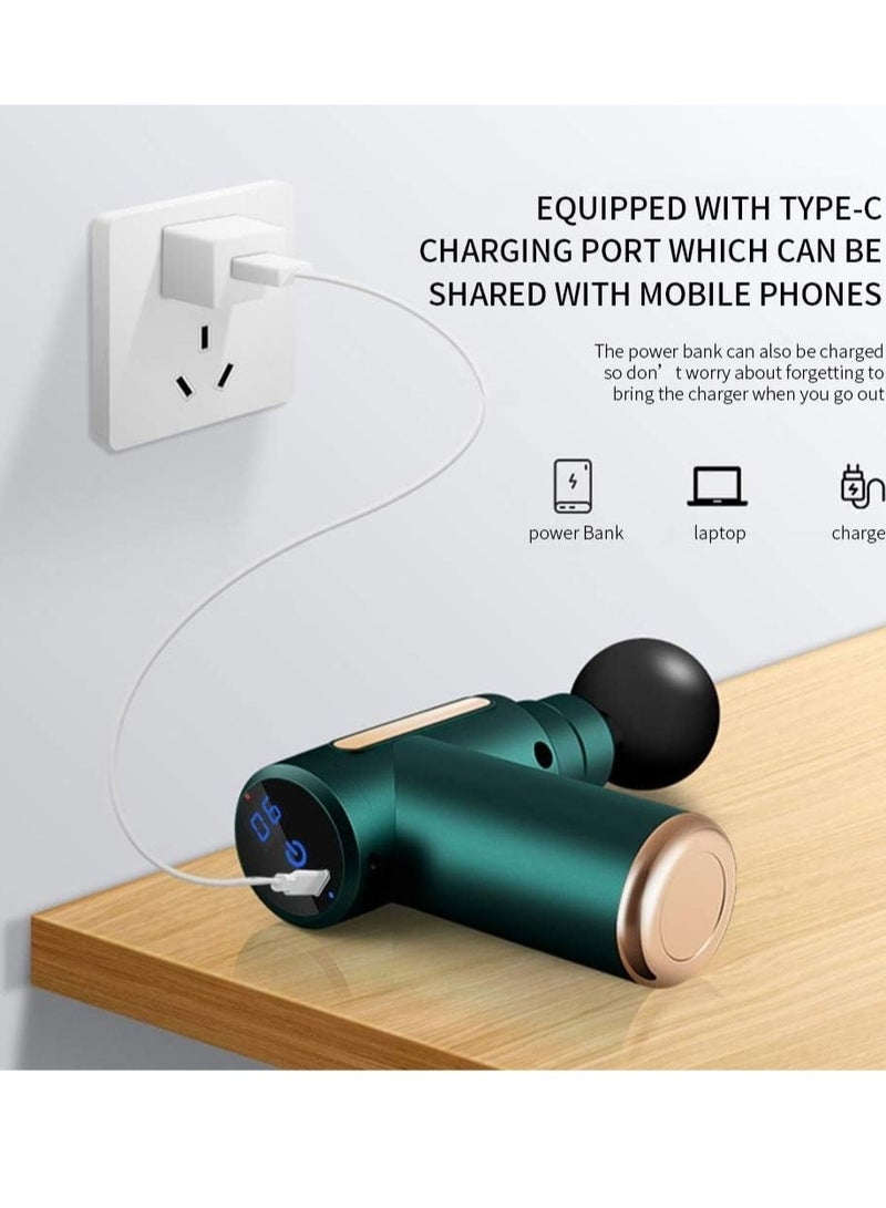 مسدس تدليك صغير لقرع الأنسجة العميقة، مسدس تدليك العضلات مع 6 سرعات جهاز تدليك، جهاز تدليك كهربائي محمول فائق الهدوء لتخفيف آلام الرقبة والظهر - Image 4