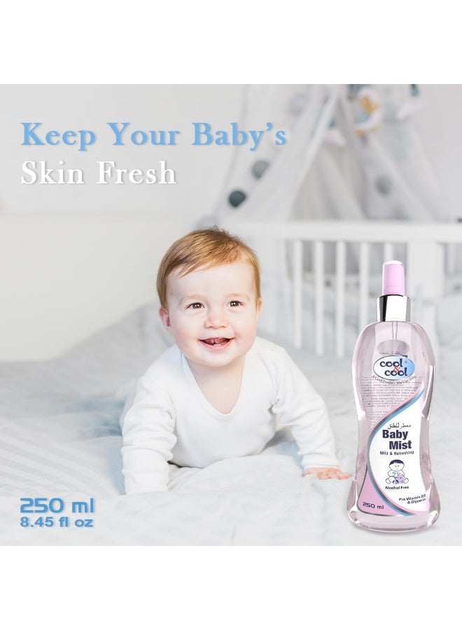 Cool & Cool Baby Mist Cologne 250Ml(Pack of 6) Alcohol Free, Paraben Free, Glycerin, Mild And Refreshing-1.5 Litres - Image 3