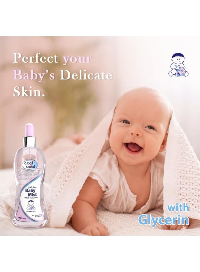 Cool & Cool Baby Mist Cologne 250Ml(Pack of 6) Alcohol Free, Paraben Free, Glycerin, Mild And Refreshing-1.5 Litres - Image 4