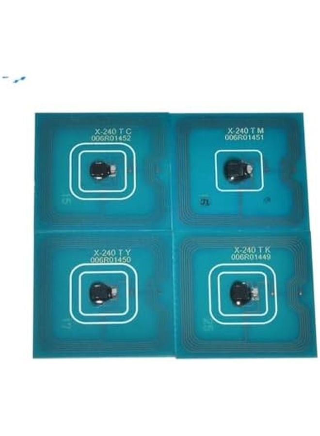 رقاقة حبر متوافقة 1 مجموعة CMYK لـ DC 240 242 250 252 260 WC7655 7665 7675 7755 7765 7775 - Image 2