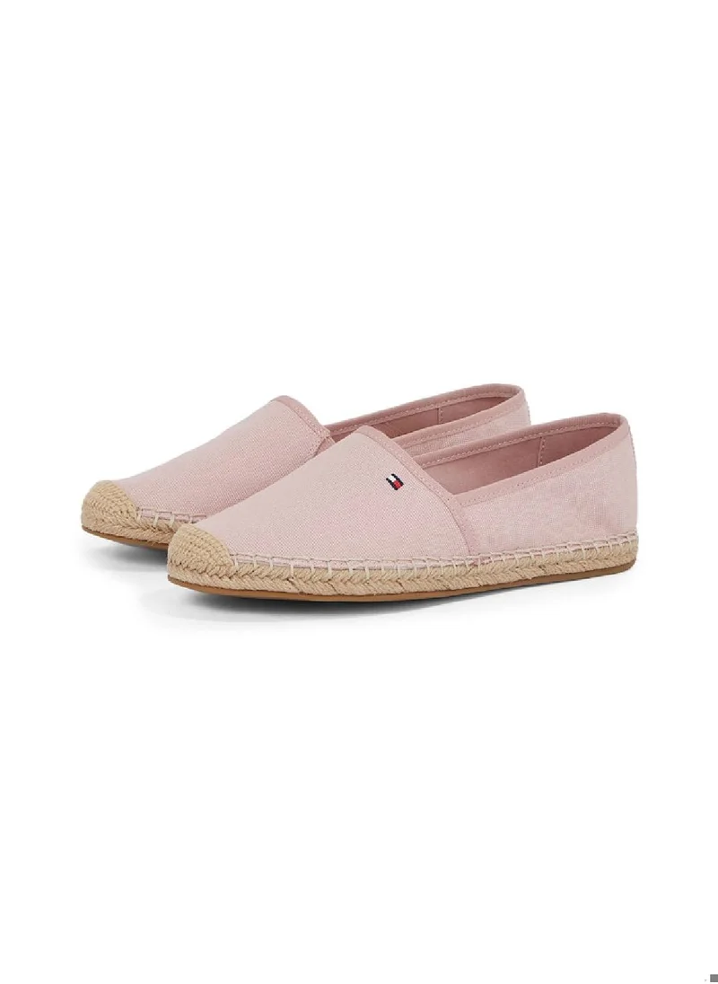 TOMMY HILFIGER Women's Flag Embroidery Canvas Espadrilles - Cotton - Cotton, Pink