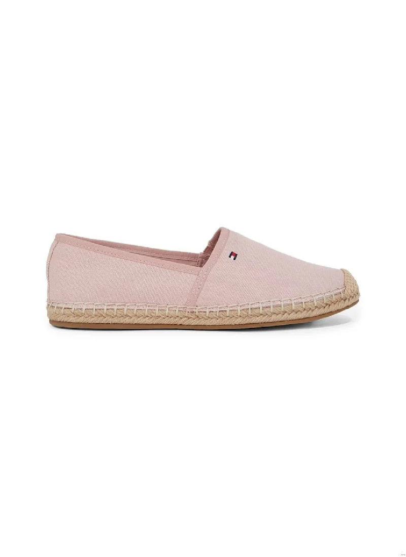 TOMMY HILFIGER Women's Flag Embroidery Canvas Espadrilles - Cotton - Cotton, Pink