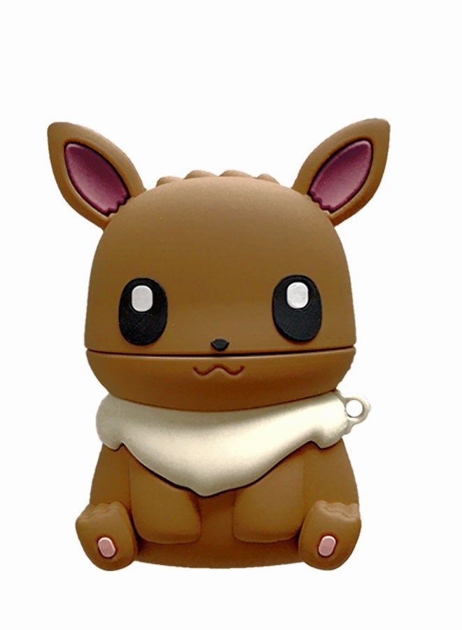 Pokemon Evee 3D Cartoon Case Cover for Apple AirPods Pro Brown - Image 1