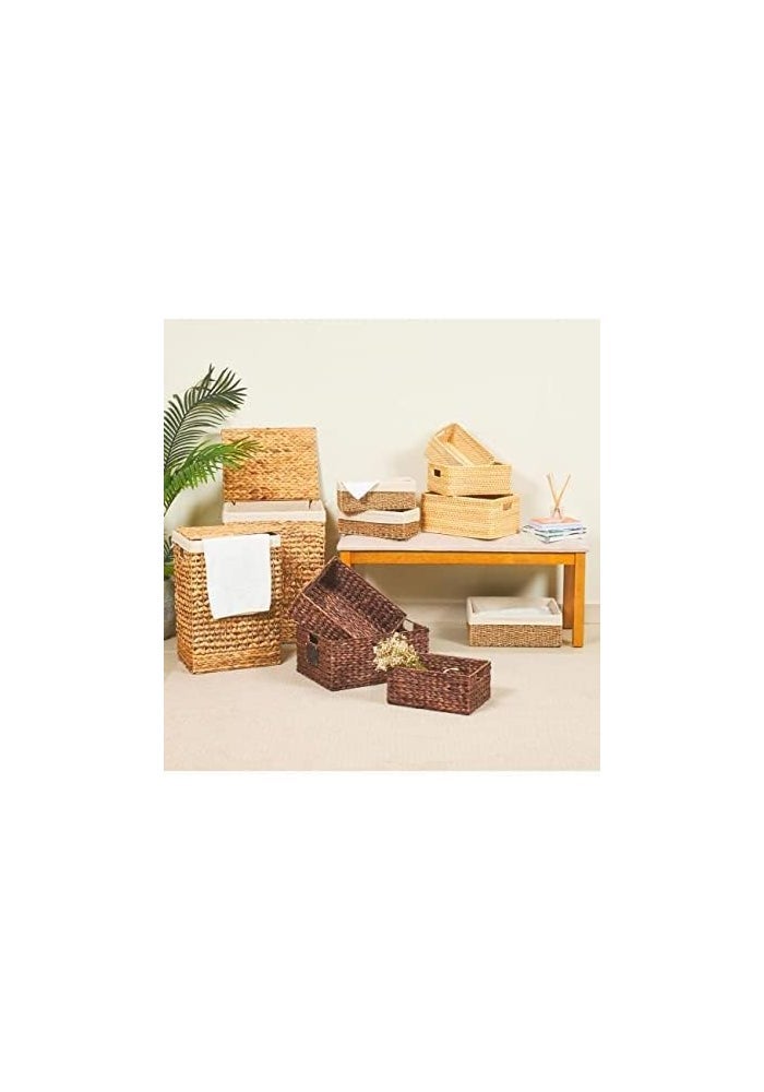 Homesmiths Mocha Water Hyacinth Storage Bin - Image 4