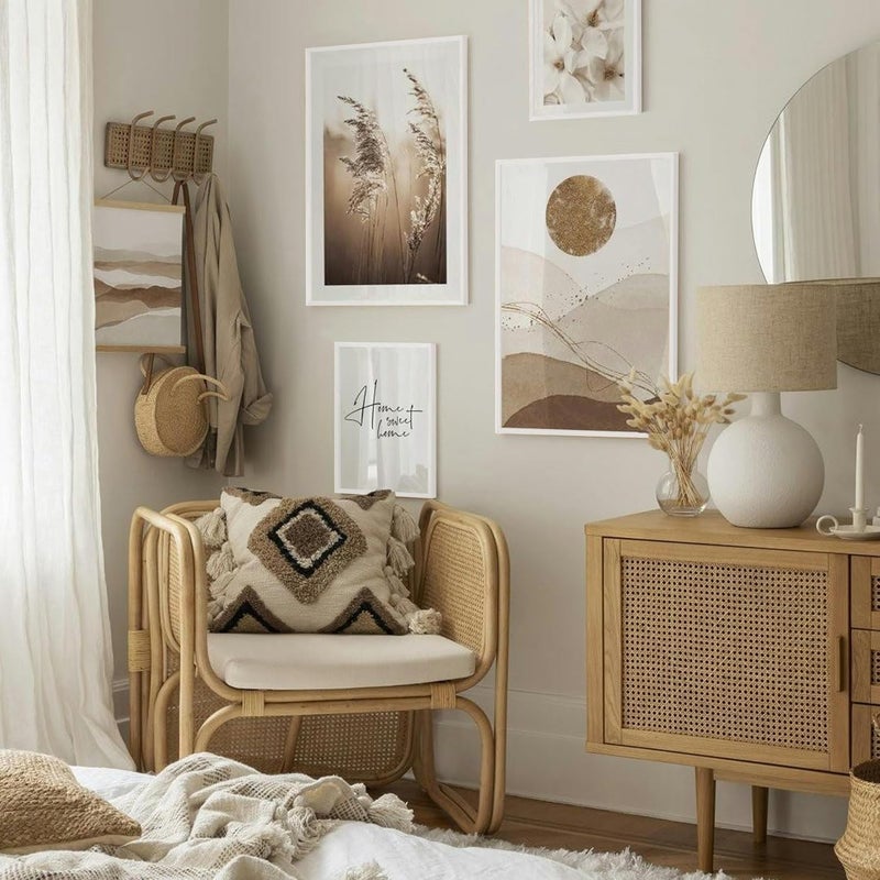 مجموعة من 3 أطر صور VUVUZULA، خشب الدردار، مقاس 20 × 20 سم، إطار مصنوع من MDF، بلون أبيض، مع مثبت - Image 2