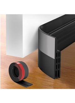 MileMelo Door Draft Stopper Under Door Seal, 39" L Door Sweep for Exterior & Interior Doors, Door Draft Blocker Dust and Noise Insulation Weather Stripping Draft Guard Insulator, Black  - Image 1