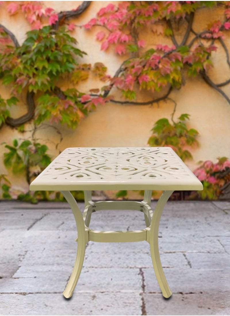 Schondor Furniture - Athens Single Sofa with Chicago Side Table | Outdoor Furniture | Made in Aluminum Cast | Built to Last | Weather Resistance | Good for Any Outdoor Space | Patio | Garden | Backyard | Balcony - Image 1