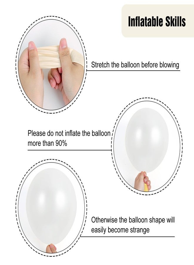 RUBFAC 135pcs Pearl White Balloons, Latex Balloon Different Sizes 18 12 10 5 Inch for Garland Arch Wedding Engagement Anniversary Bridal Baby Shower Birthday Party Decoration - Image 3