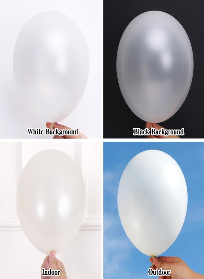 RUBFAC 135pcs Pearl White Balloons, Latex Balloon Different Sizes 18 12 10 5 Inch for Garland Arch Wedding Engagement Anniversary Bridal Baby Shower Birthday Party Decoration - Image 4