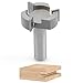 Exqutoo Exqutoo 1/2" Shank 1-1/2 inch Cutting Diameter, 1/2 Height T Shape CNC Spoilboard Surfacing Router Bits, Wood Milling  - Image 2