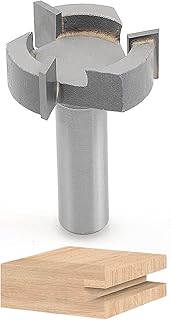 Exqutoo Exqutoo 1/2" Shank 1-1/2 inch Cutting Diameter, 1/2 Height T Shape CNC Spoilboard Surfacing Router Bits, Wood Milling  - Image 1