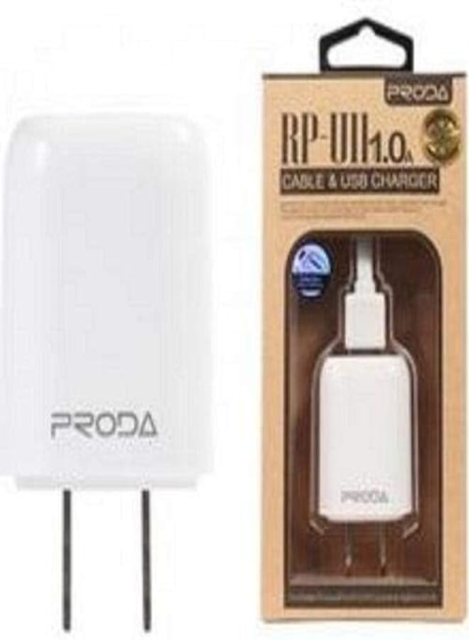 Proda (RP-U11) Cable And Charger For IOS USB -1.0A - White