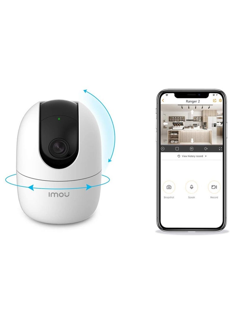 IMOU - Ranger 2 360 Degree Security Camera Up To 256GB SD Card Support WiFi & Ethernet 1080P FHD Privacy Mode Alexa Google Assistant Human Detection 2-Way Audio Night Vision - Image 1