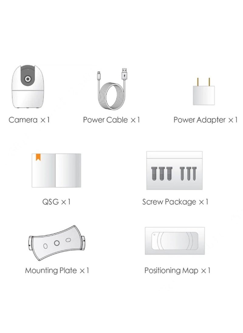 IMOU - Ranger 2 360 Degree Security Camera Up To 256GB SD Card Support WiFi & Ethernet 1080P FHD Privacy Mode Alexa Google Assistant Human Detection 2-Way Audio Night Vision - Image 1