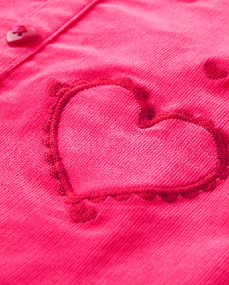 Gymboree,and Toddler Embroidered Sleeveless Skirtall Jumpers,Pink Vday Hearts,10 - Image 3