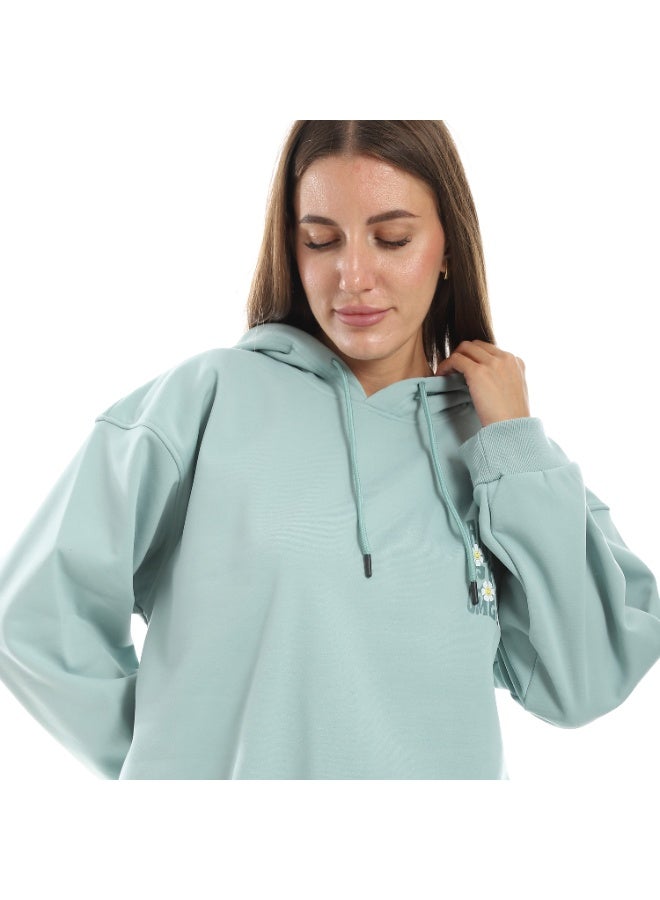 Caesar Womens Oversized hoodie with funny roses print on the back - Image 5