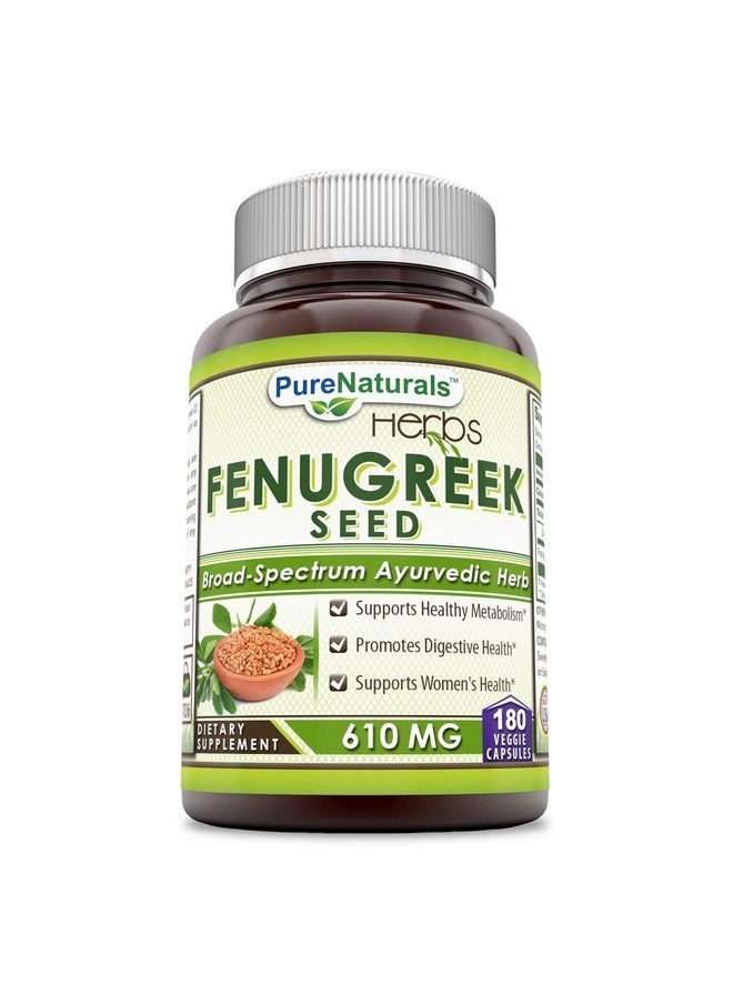 Pure Naturals Fenugreek Seed 610 Mg 180 Capsules  - Image 2