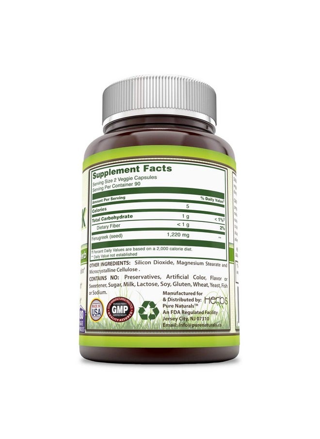 Pure Naturals Fenugreek Seed 610 Mg 180 Capsules  - Image 4