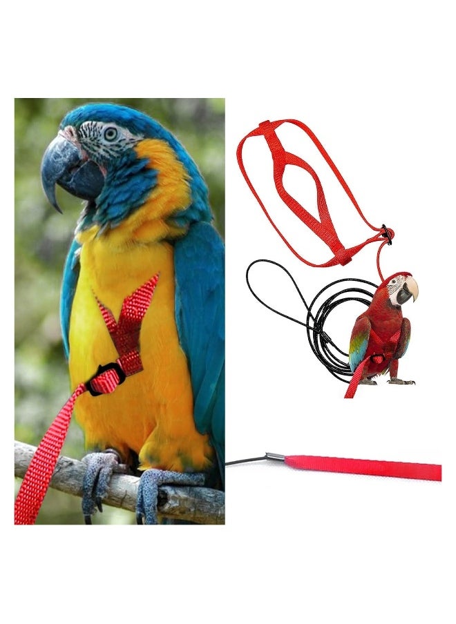 Generic - Bird Harness Anti Bite Bird Aviator Training Rope and Leash for Cocktiel Macaw all Birds Training Outdoor - Image 1