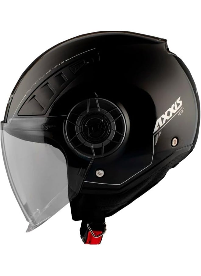 AXXIS AXXIS Motorcycle Helmet Metro S Solid Black Gloss M  - Image 1
