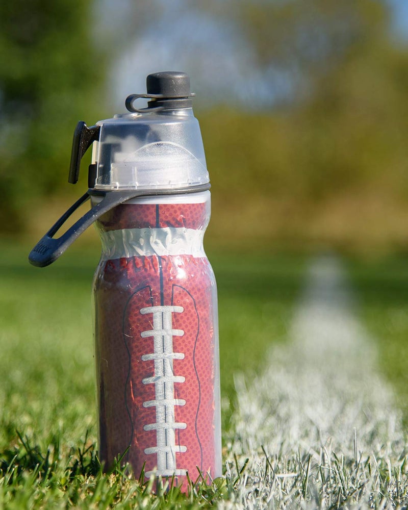 O2COOL Mist 'N Sip Misting Water Bottle No Leak Pull Top Spout Sports Water Bottle 20 oz (Football) - Image 5