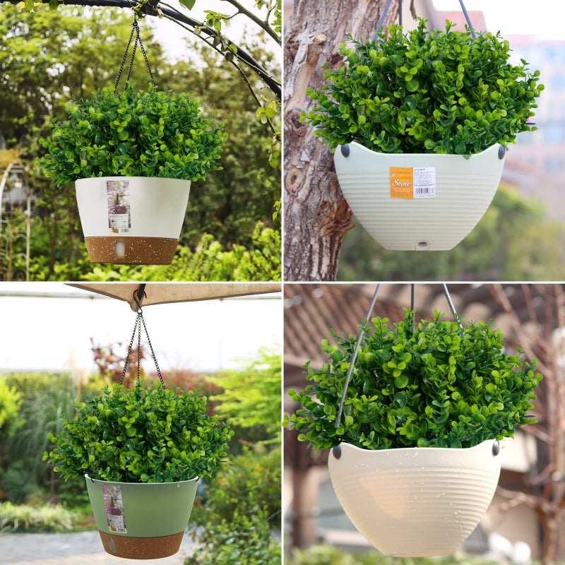 Lnoicy Artificial Greenery Plants Outdoor UV Resistant Fake Plants Boxwood Shrubs Grass,10 Bundles for Farmhouse Home Garden Office Patio Backyard Wedding and Indoor Outdoor Decoration - Image 4