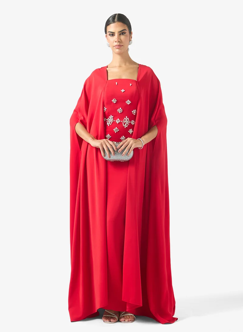 Akadia Fashion  Two Pcs Crystal Cape Set for Women | Best Price UAE