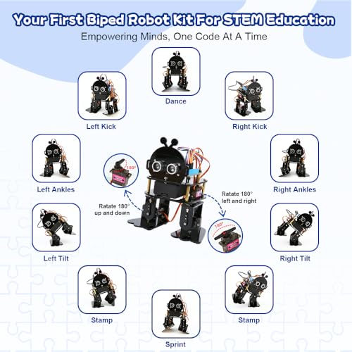 ACEBOTT Robotics for Kids Ages 12-16，Bionic Biped Robot Kit for Arduino ESP32, STEM Science Kits, Cool Engineering Building Toys, Science Coding Kit for 12+ Boys Girls Teens and Adults Unique Gifts - Image 2
