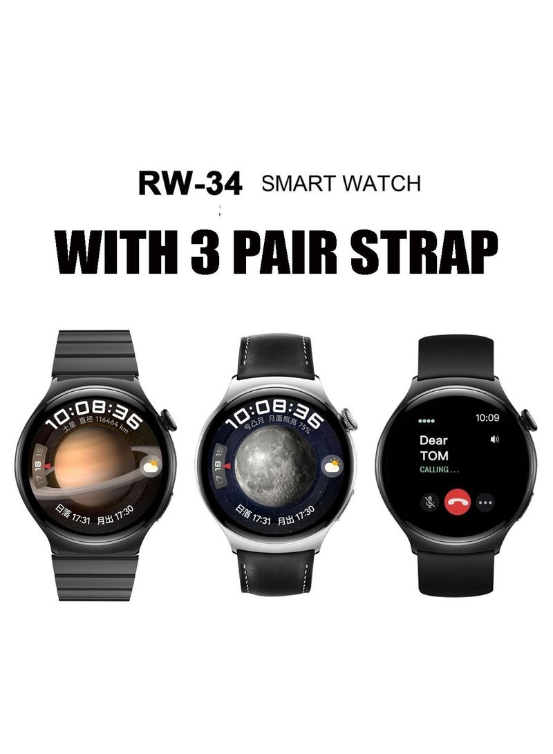 Haino Teko Haino Teko Germany RW-34 AMOLED Display Smart Watch with 3 Pair Strap For Men's and Boys  - Image 2