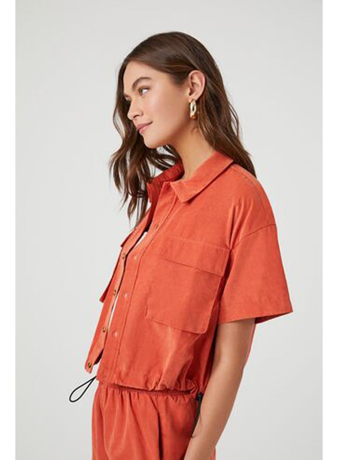 FOREVER 21 Toggle Drawstring Short-Sleeve Shirt - Image 2