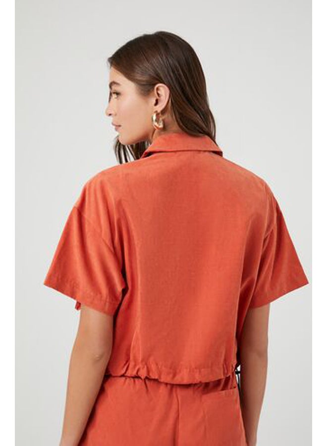 FOREVER 21 Toggle Drawstring Short-Sleeve Shirt - Image 3