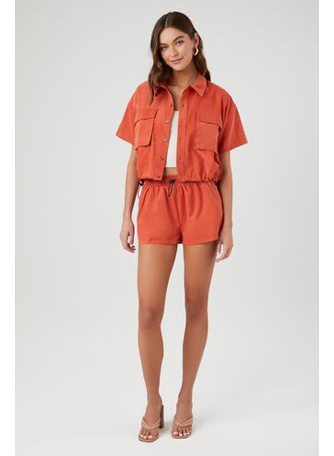 FOREVER 21 Toggle Drawstring Short-Sleeve Shirt - Image 4