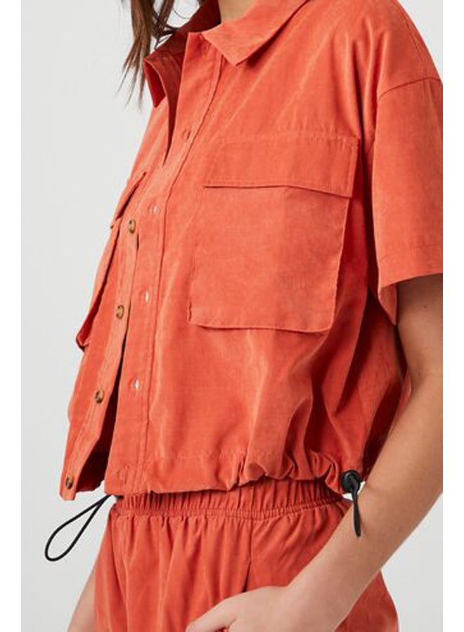 FOREVER 21 Toggle Drawstring Short-Sleeve Shirt - Image 5