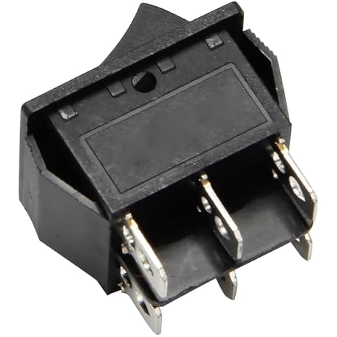 Biella 6 Pins 3 Position Black Rocker Type On Off On 15A 250V Ac20A 125V Ac Car Auto Black Boat Rocker Toggle Switch 1Pcs - Image 2