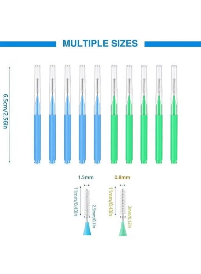 YOUGE 40 Pcs Interdental Brushes Dental Floss Toothpick Braces Brush Tooth Cleaning Tool Interdental Brush Tooth Care Tool - Image 2