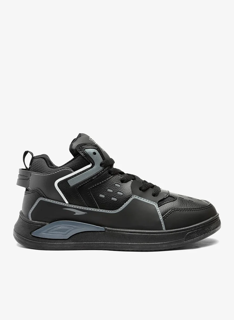 Asian Black Synthetic Sneakers for Men and Boys
