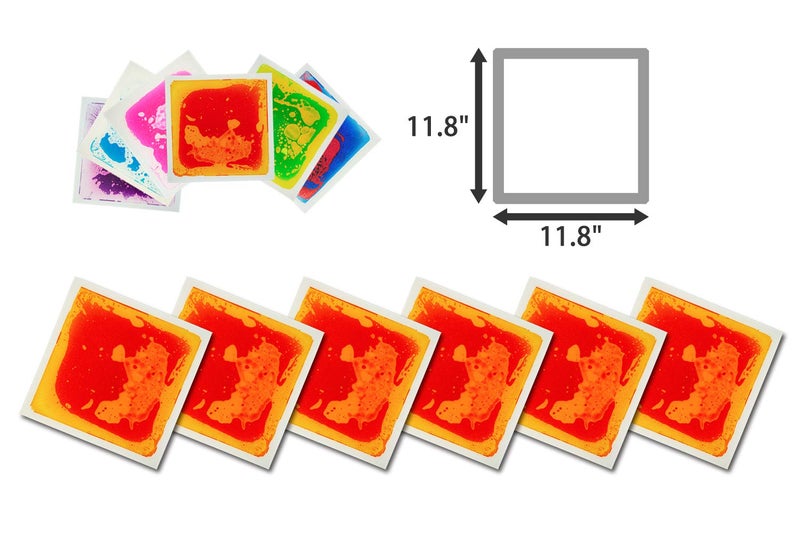 Art3d 1-Pack Liquid Fusion Floor Children Develop Mat Shapes, 11.8" x 11.8" Yellow-Red - Image 5
