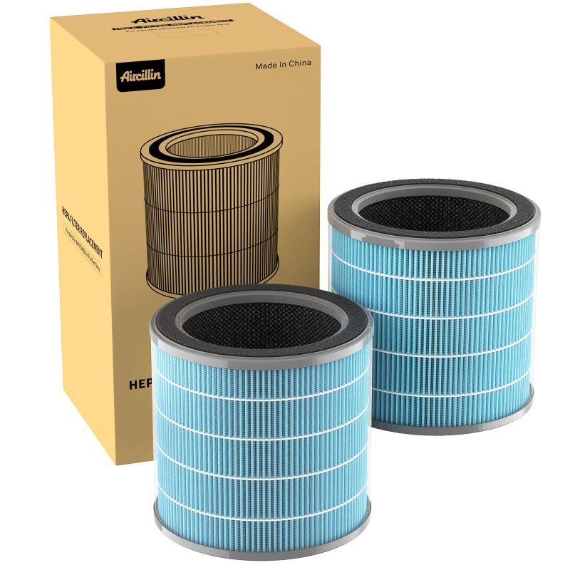 Aircillin Air Purifier AP070A AP070B Replacement Filters Efficiency Activated Carbon Highefficiency HEPA Filter 2 Pack - Image 2