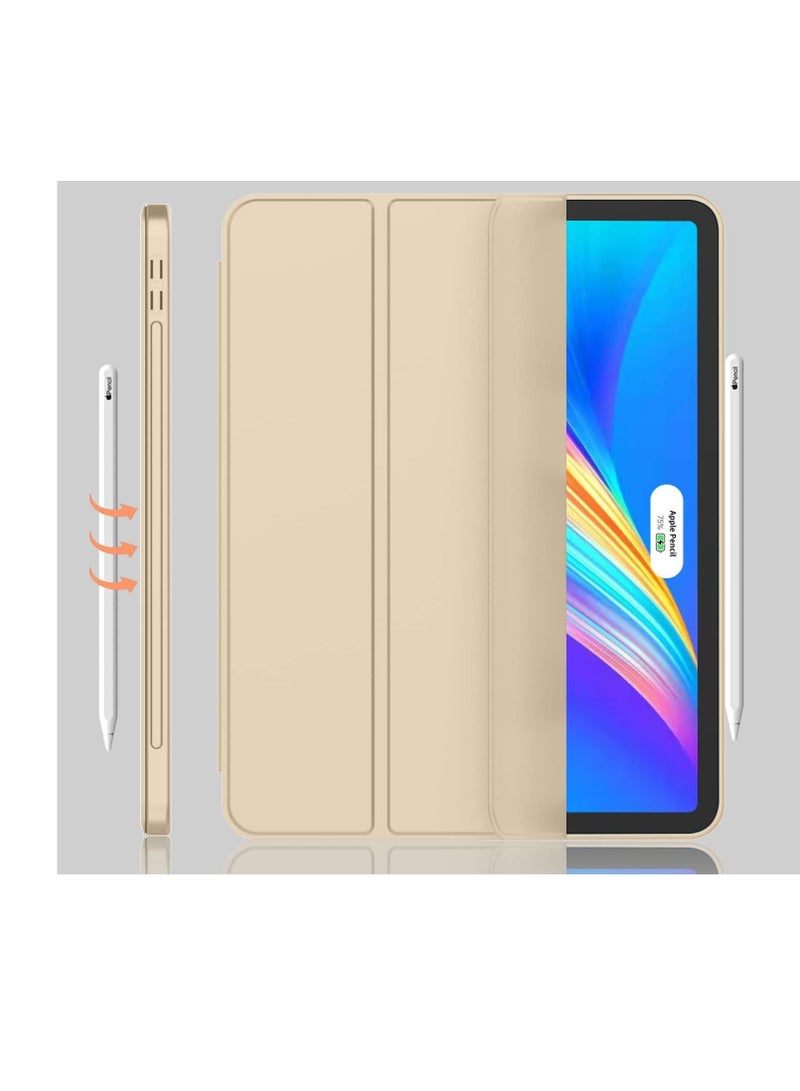 Case For IPad Air 10.5" (3rd Gen) 2019 / IPad Pro 10.5" 2017 With Pencil Holder, Premium Protective Tablet Case Slim Soft TPU Back Smart Cover Auto Sleep/Wake For Apple IPad Air 3 10.5, Gold - Image 2