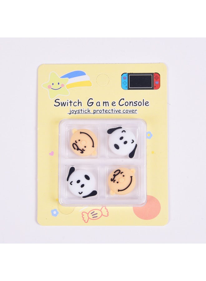 Cartoon Nintendo Switch Silicone Joystick Cover Ns Lite Joystick Cap Protective Cover Handle Protective Cap-Product Color:Snoopy + Charlie-Four Pack - Image 1