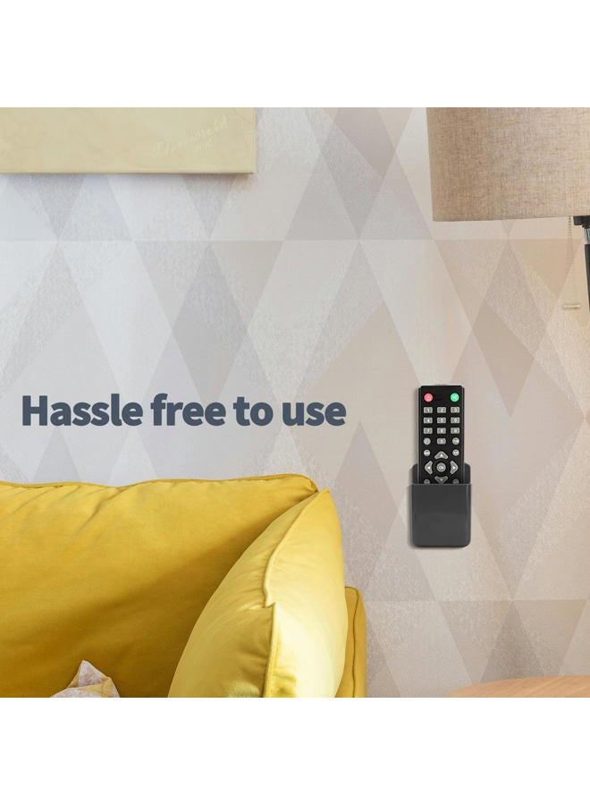 Aecsze 2 PCS Remote Control Holders Wall Mount, Self Adhesive TV Air Conditioner Remote Control Holder, Wall Mount Storage Box Organizer Wall Pen Holder Storage for Home Office School (Grey) - Image 5