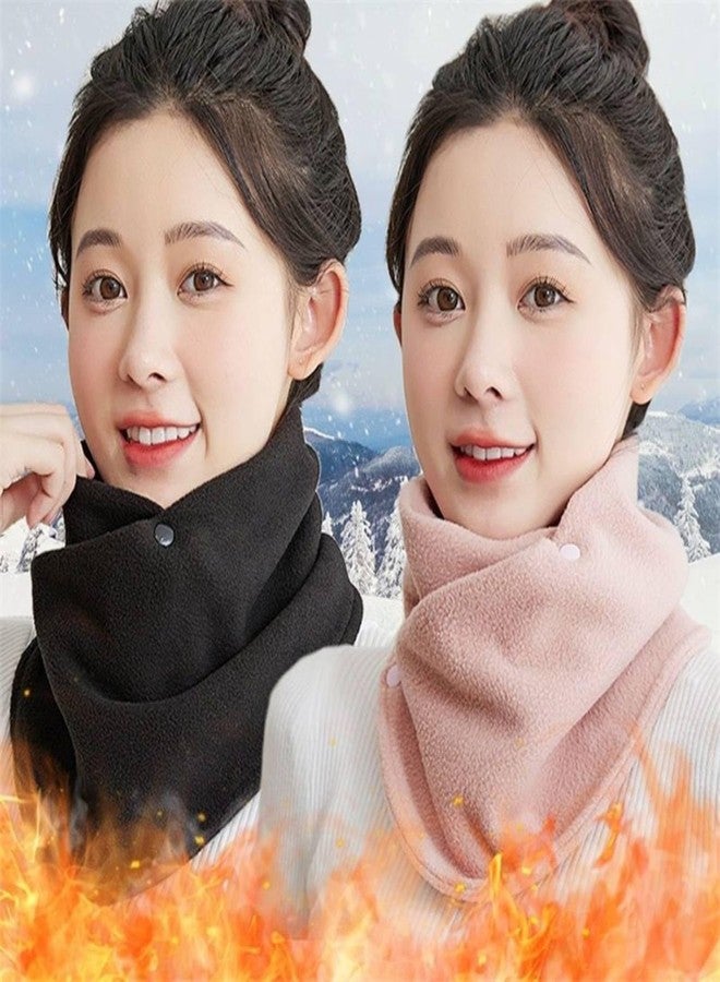 Prostuff.in® Fashionable Winter Fleece Neck Thickened Warmer Scarf With Two Buttons Closure Riding Windproof Thermal Neck Protection for Sports and Outdoor Activities Multicolor 1 Pcs - Image 2